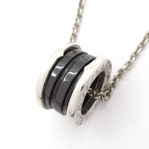 Bvlgari B-zero1/Save The Children Necklace Silver Black Ceramic